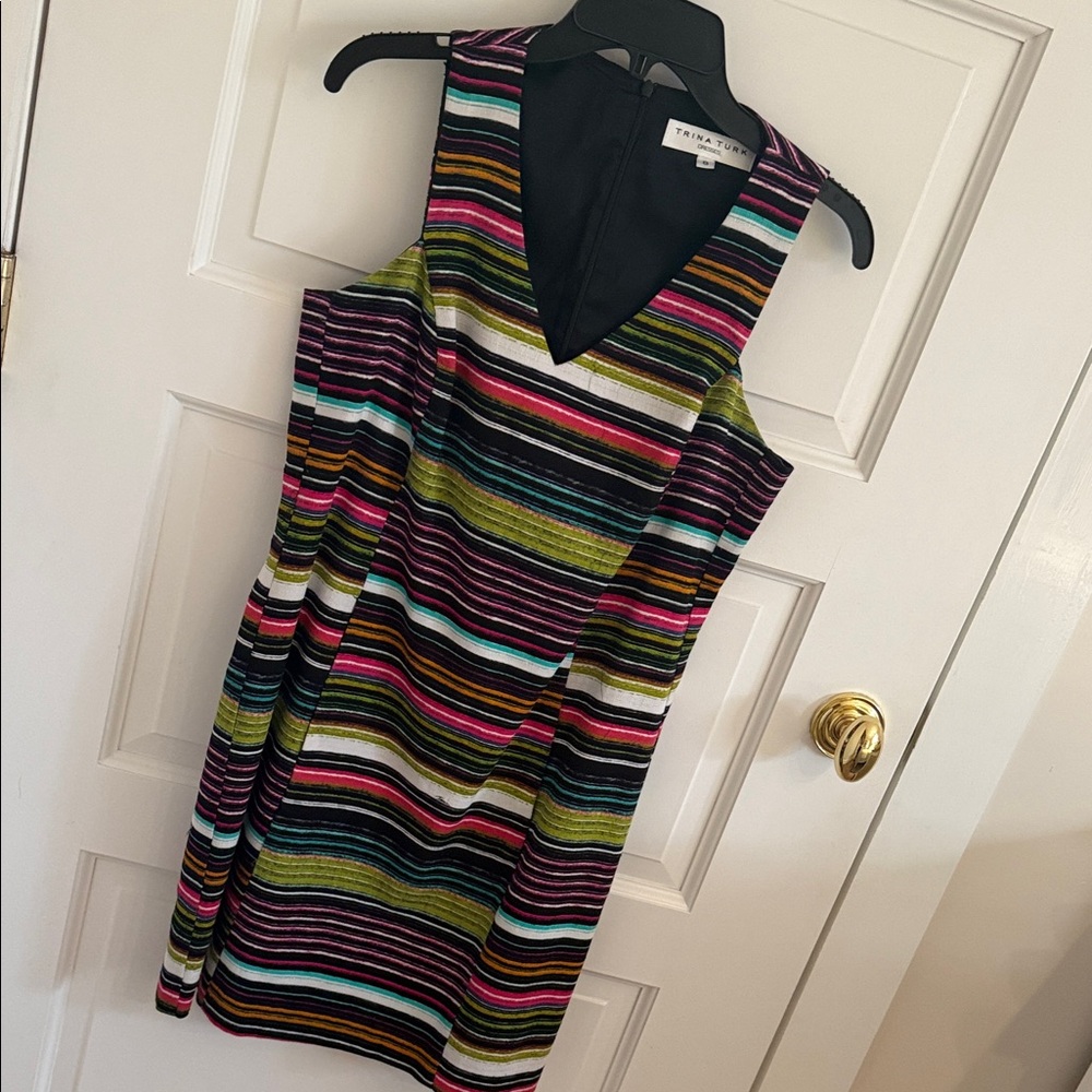 Trina Turk Colorful Striped Mini Dress